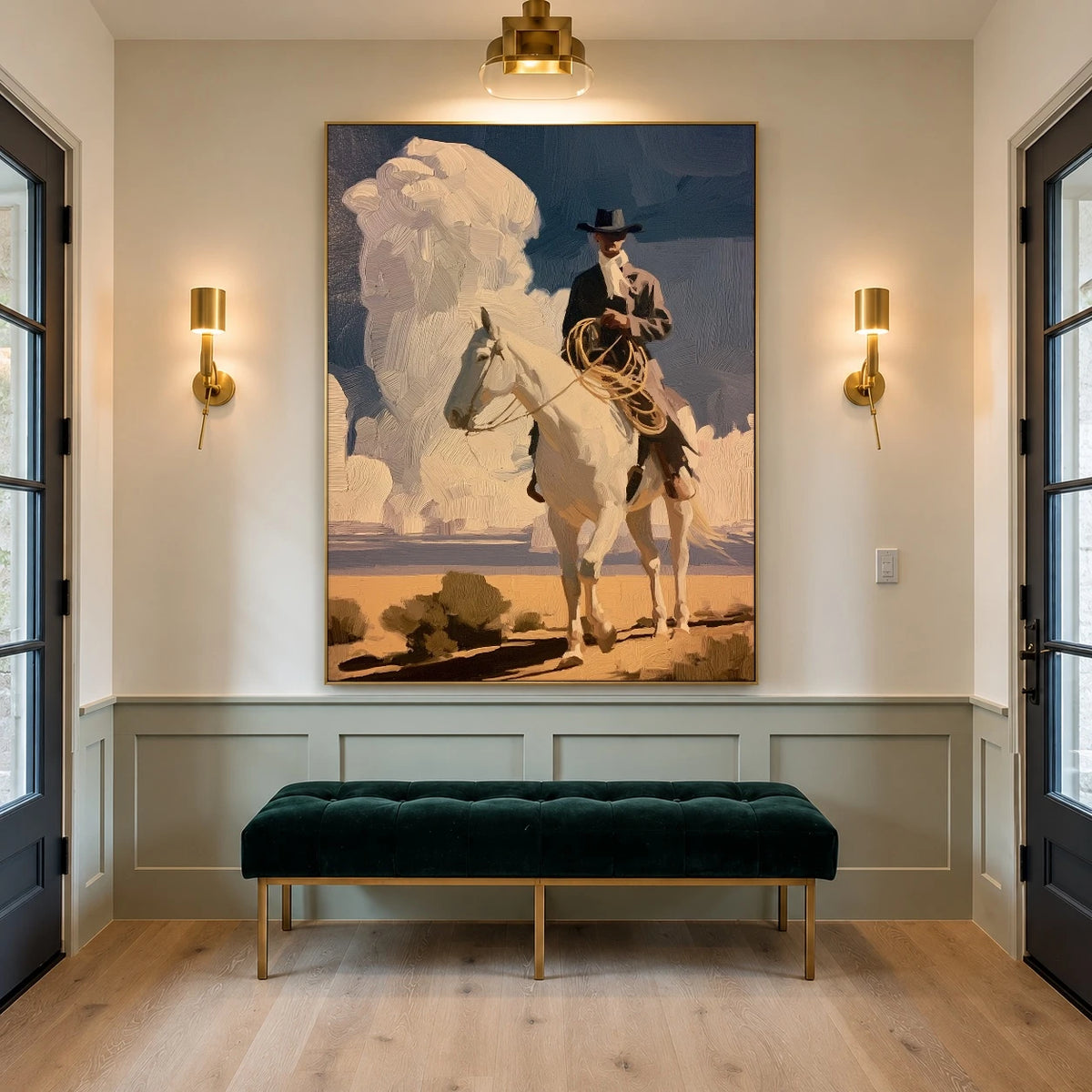 Cloudbound White Steed — artwork in an interior setting 5
