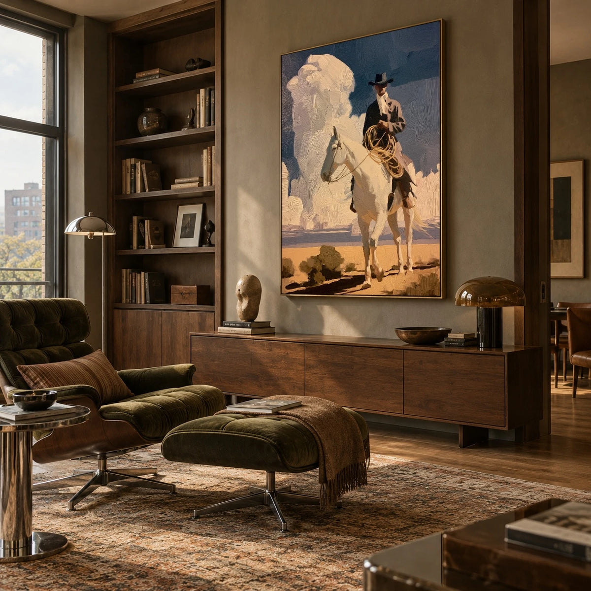 Cloudbound White Steed — artwork in an interior setting 6
