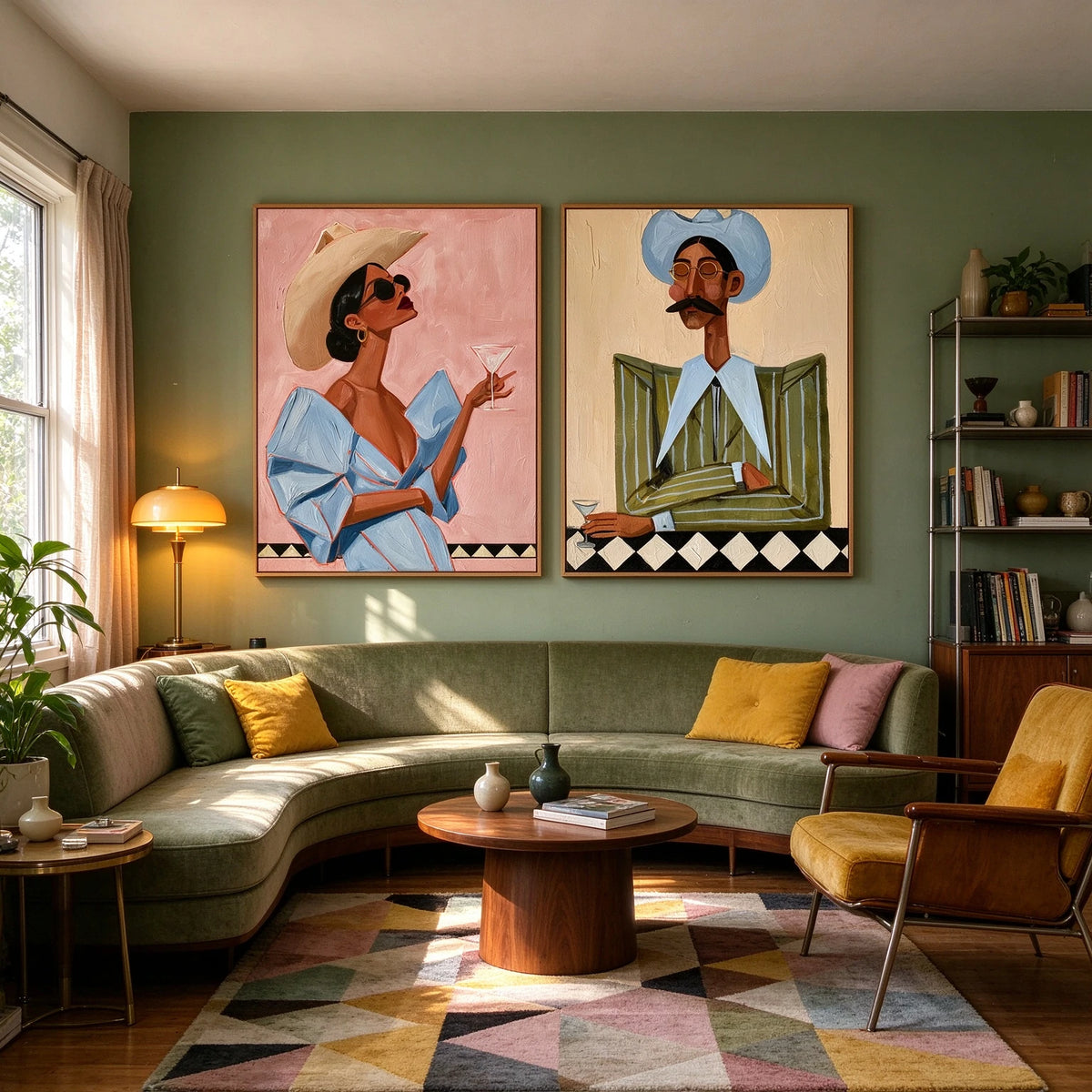 Cocktails After the Ride — artwork in an interior setting 5