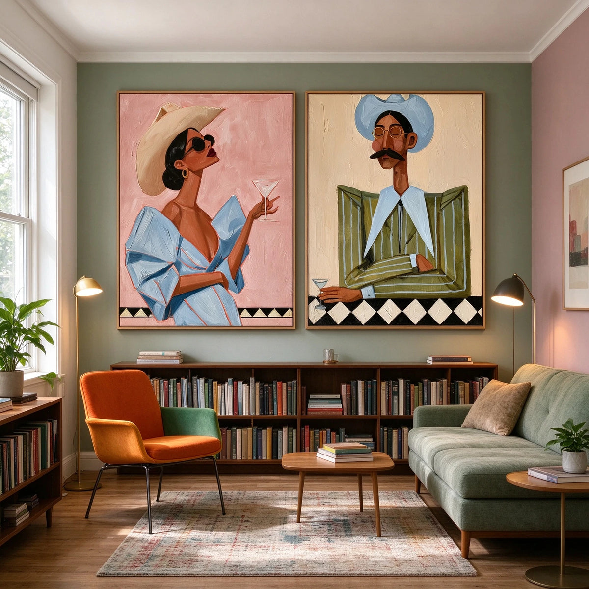 Cocktails After the Ride — artwork in an interior setting 6