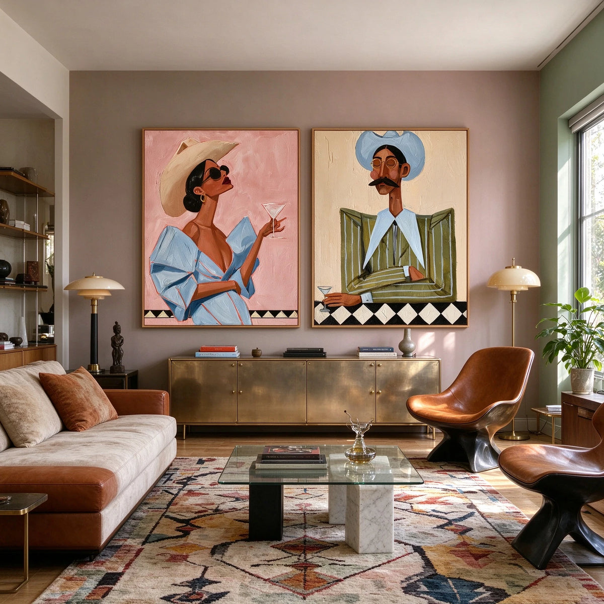 Cocktails After the Ride — artwork in an interior setting 7