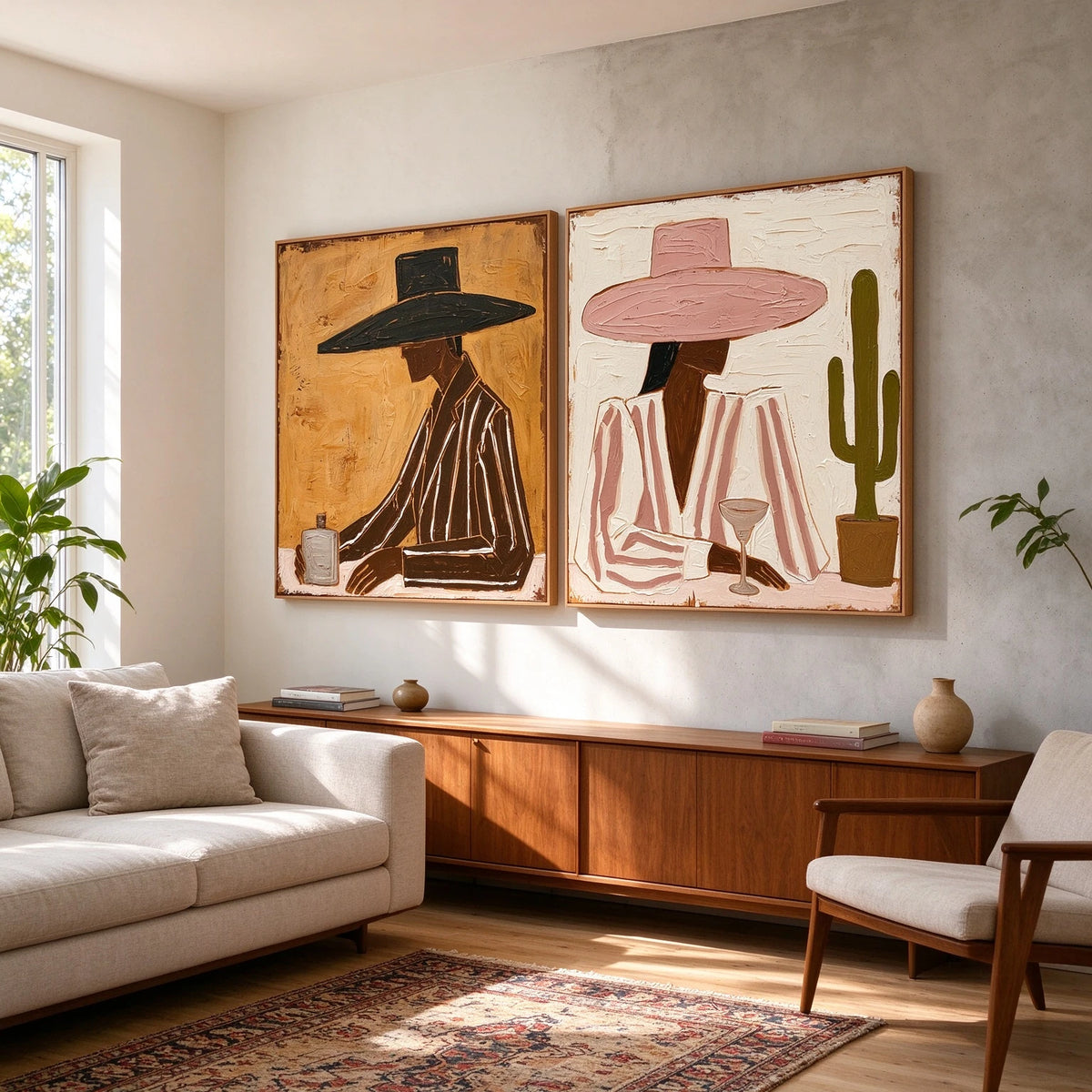 Coffee and Cactus Company — side view of the artwork