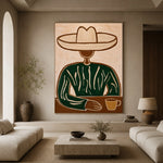 Coffee Beneath Cream — front view in a living space