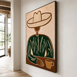 Coffee Beneath Cream — side view of the artwork