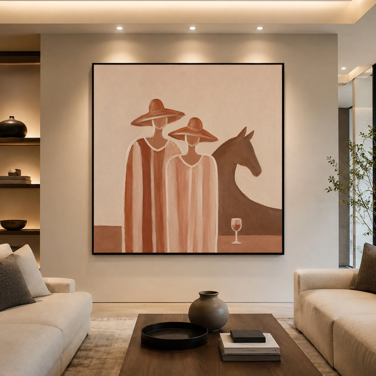 Company at Sundown — artwork in an interior setting 3