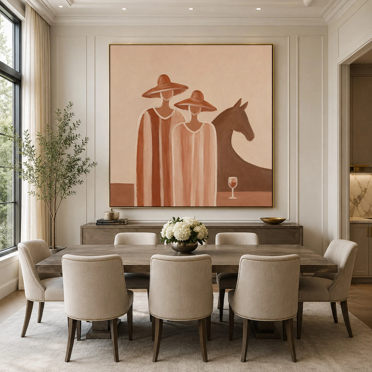 Company at Sundown — artwork in an interior setting 4