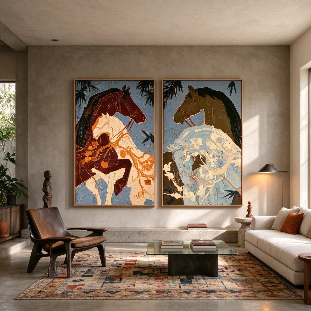 Copper and Ivory Gallop — artwork in an interior setting 4