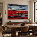 Crimson Prairie Pause — artwork in an interior setting 3