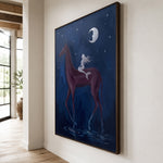 Crossing the Quiet Moon — oblique side view of the artwork
