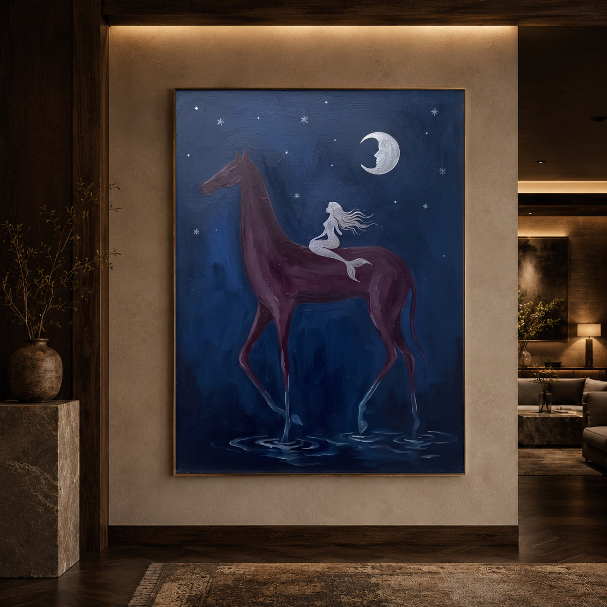Crossing the Quiet Moon — artwork in an interior setting 4
