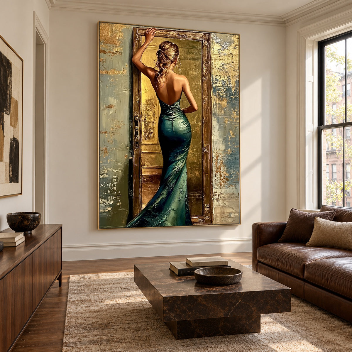 Emerald After Hours — side view of the artwork