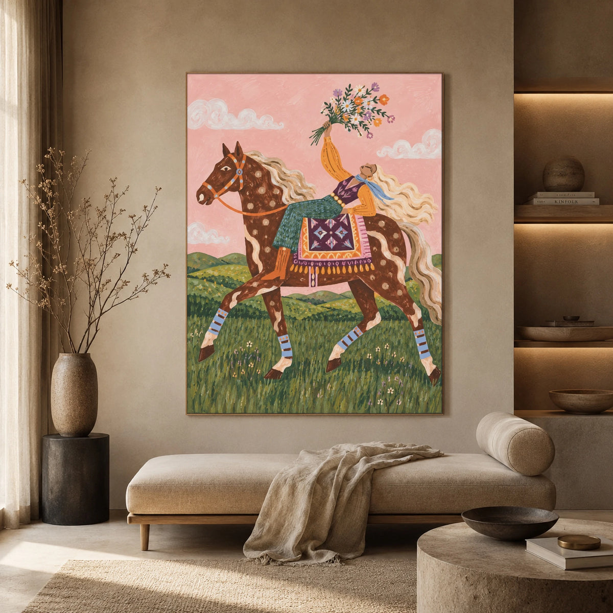 Flowers for the Ride — front view in a living space