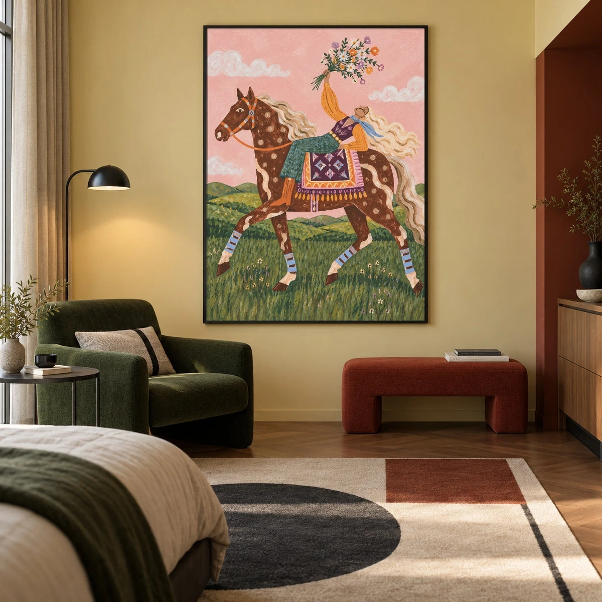 Flowers for the Ride — artwork in an interior setting 4