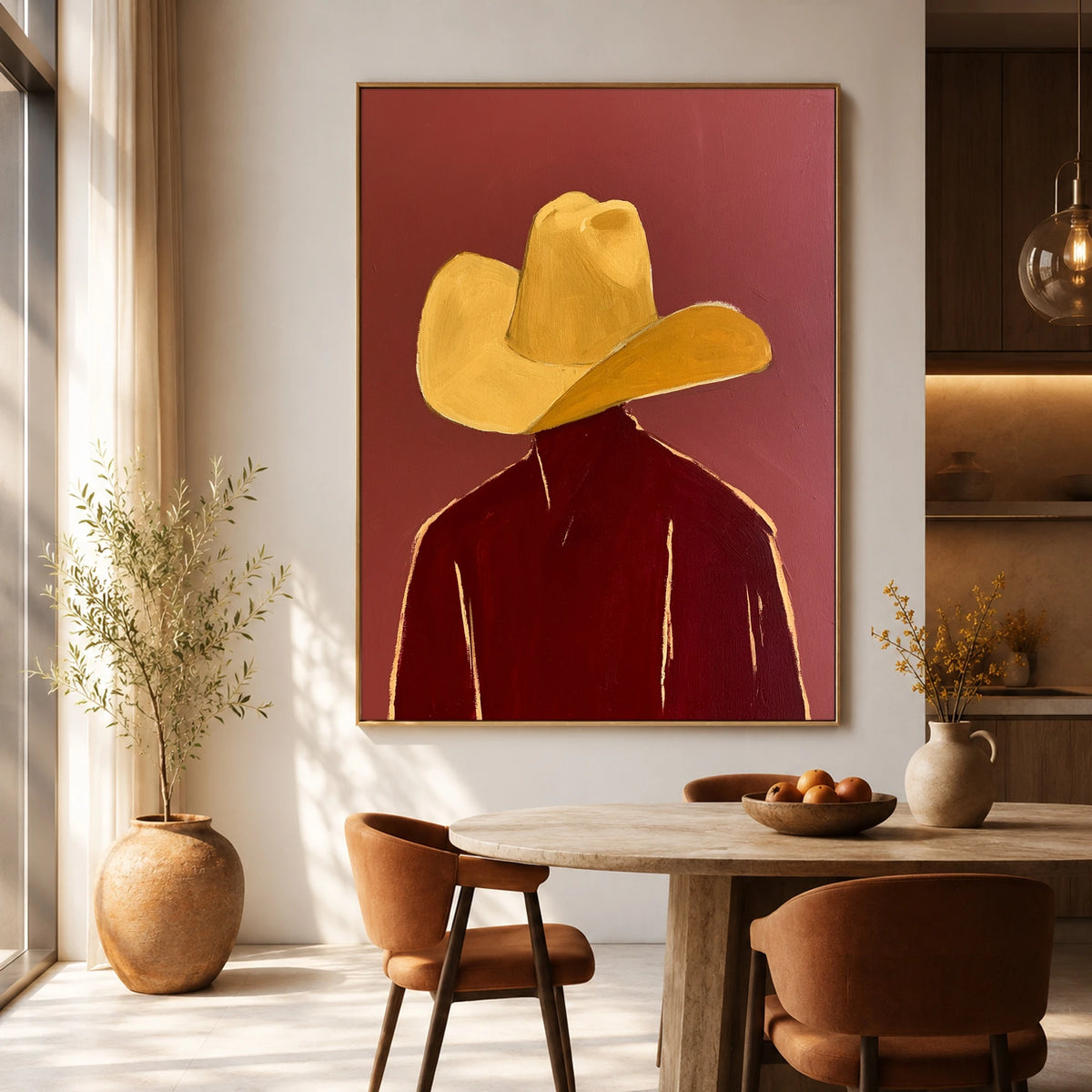 Gold Above Garnet — artwork in an interior setting 3