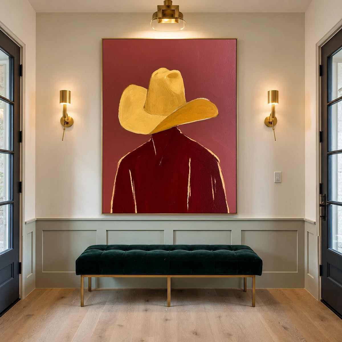 Gold Above Garnet — artwork in an interior setting 6
