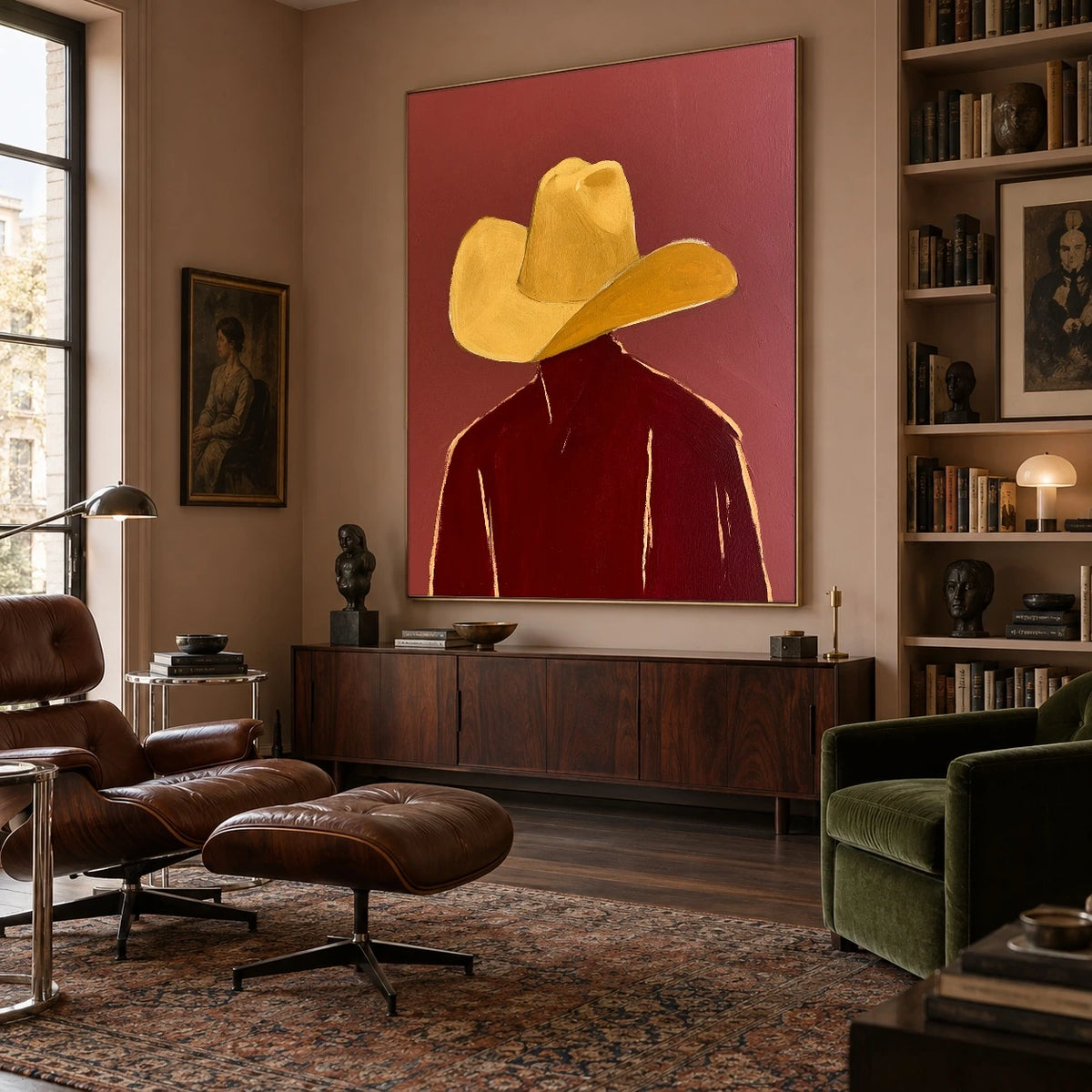 Gold Above Garnet — artwork in an interior setting 7