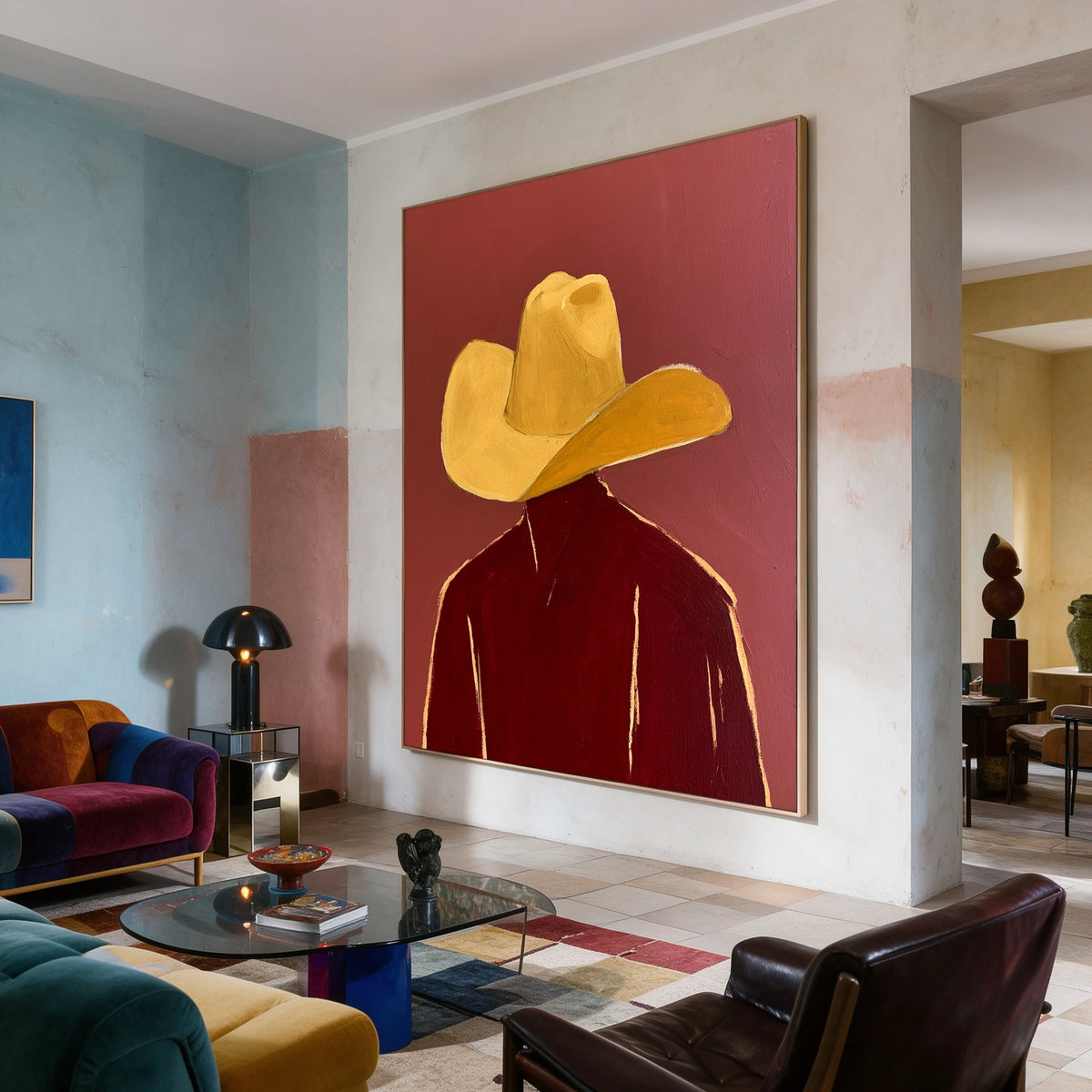 Gold Above Garnet — artwork in an interior setting 8
