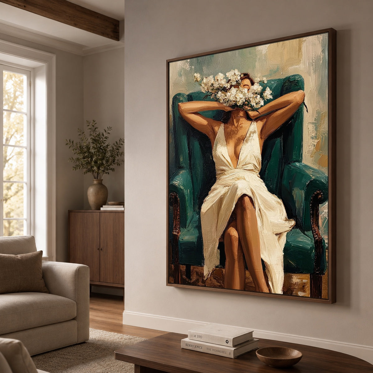Her Blooming Recess — side view of the artwork