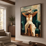 Her Blooming Recess — side view of the artwork