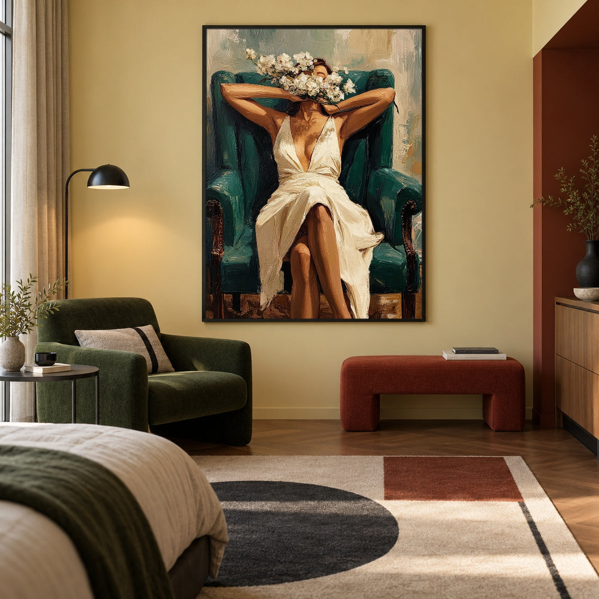 Her Blooming Recess — artwork in an interior setting 4