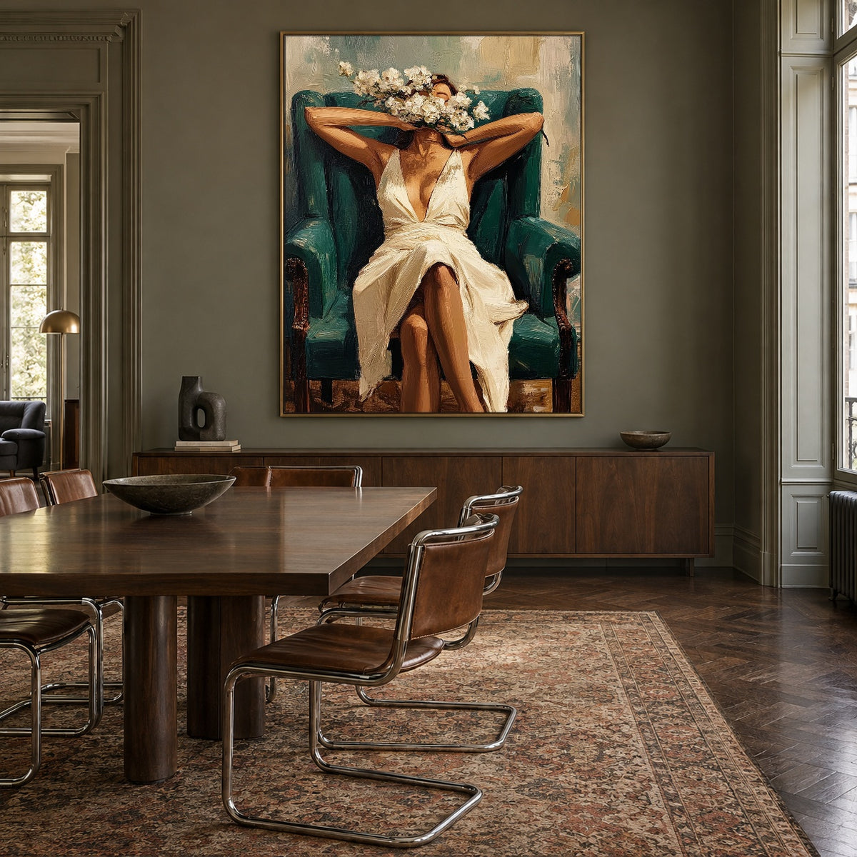 Her Blooming Recess — artwork in an interior setting 7