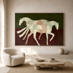 Horses in Soft Motion — artwork in an interior setting 3