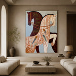 Ivory and Garnet Reins — artwork in an interior setting 3