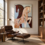 Ivory and Garnet Reins — artwork in an interior setting 5