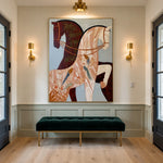Ivory and Garnet Reins — artwork in an interior setting 6