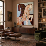 Ivory and Garnet Reins — artwork in an interior setting 7
