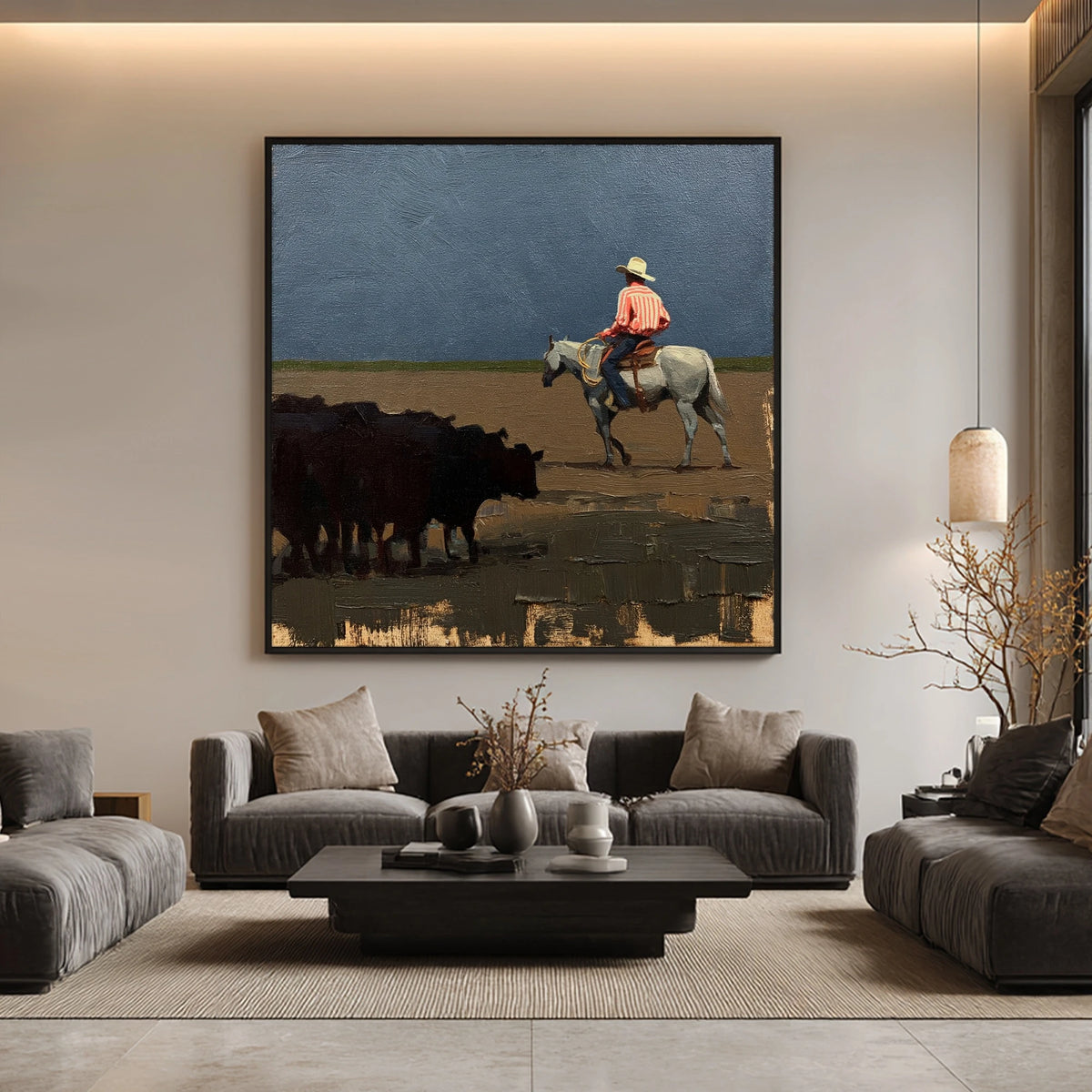 Keeping the Herd Close — artwork in an interior setting 8