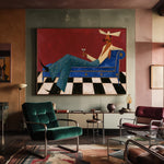 Leisure in Cobalt — artwork in an interior setting 8