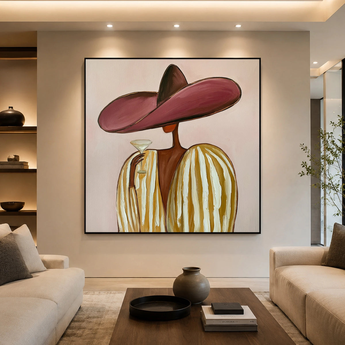 Martini Under Rose — front view in a living space