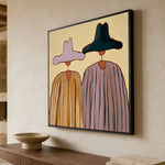 Ochre and Lavender Company — side view of the artwork