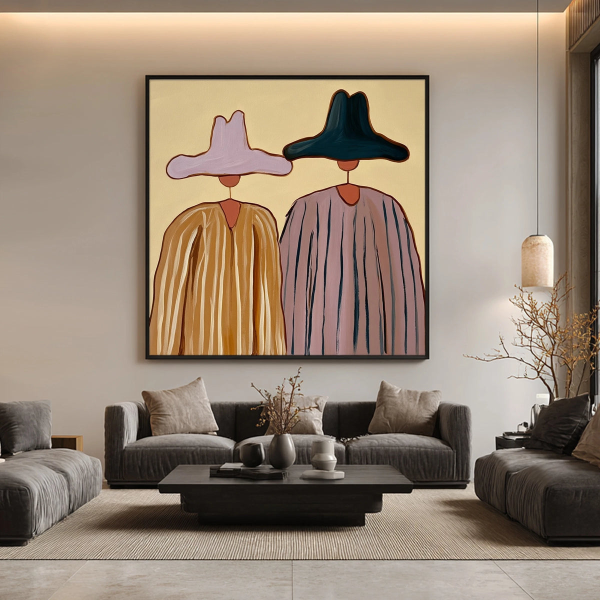 Ochre and Lavender Company — artwork in an interior setting 8