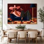 Off Duty in Rose — artwork in an interior setting 4