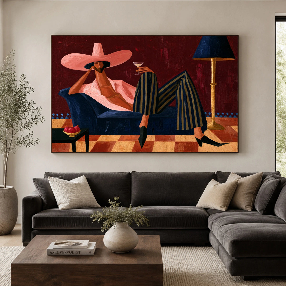 Off Duty in Rose — artwork in an interior setting 5
