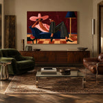 Off Duty in Rose — artwork in an interior setting 7