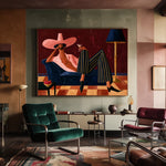Off Duty in Rose — artwork in an interior setting 8