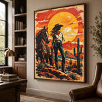Partners at Sundown — featured artwork in a living space