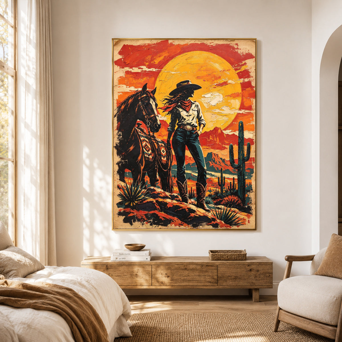 Partners at Sundown — artwork in an interior setting 3