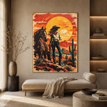 Partners at Sundown — artwork in an interior setting 4