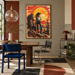Partners at Sundown — artwork in an interior setting 5