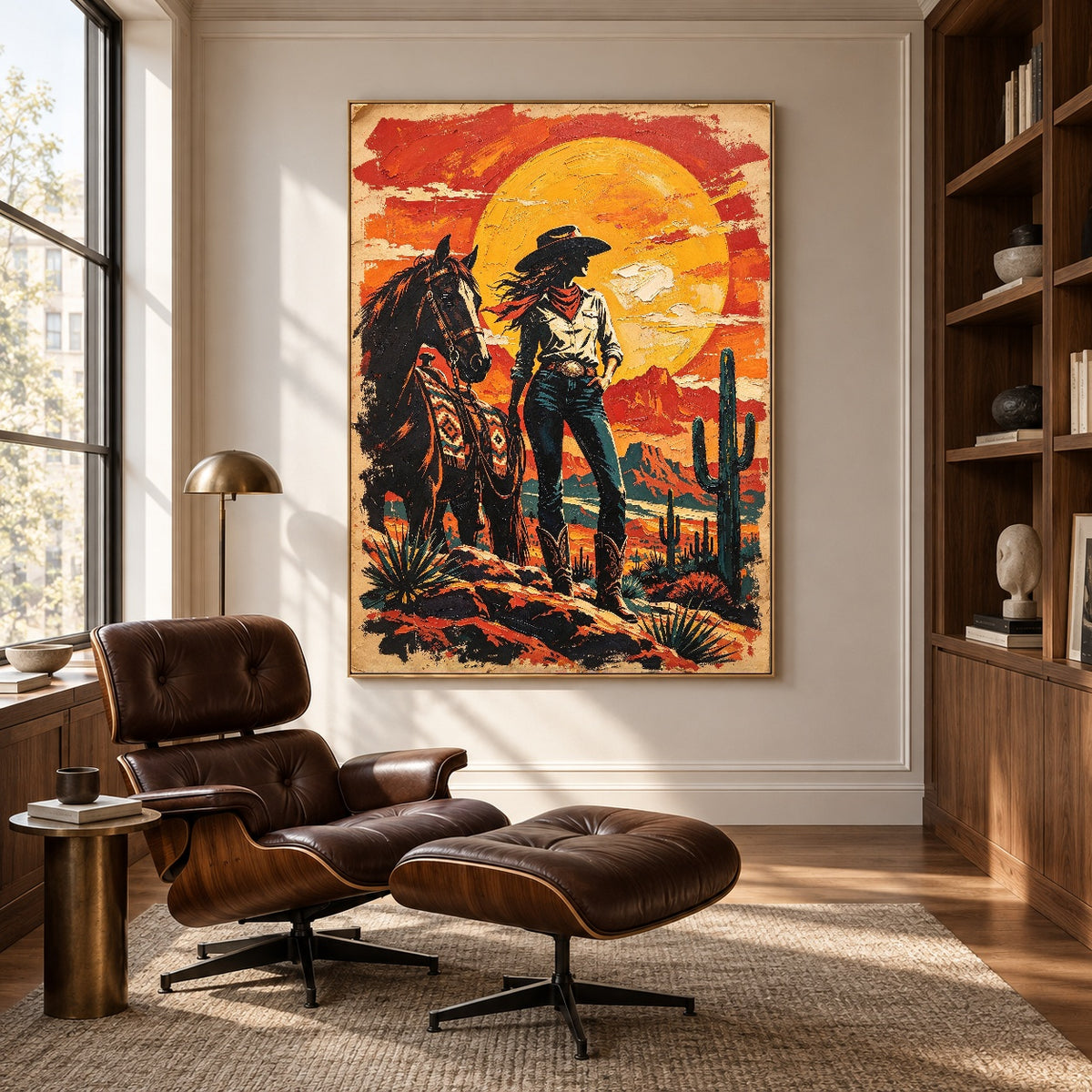 Partners at Sundown — artwork in an interior setting 6