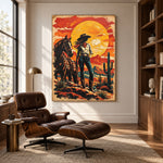 Partners at Sundown — artwork in an interior setting 6