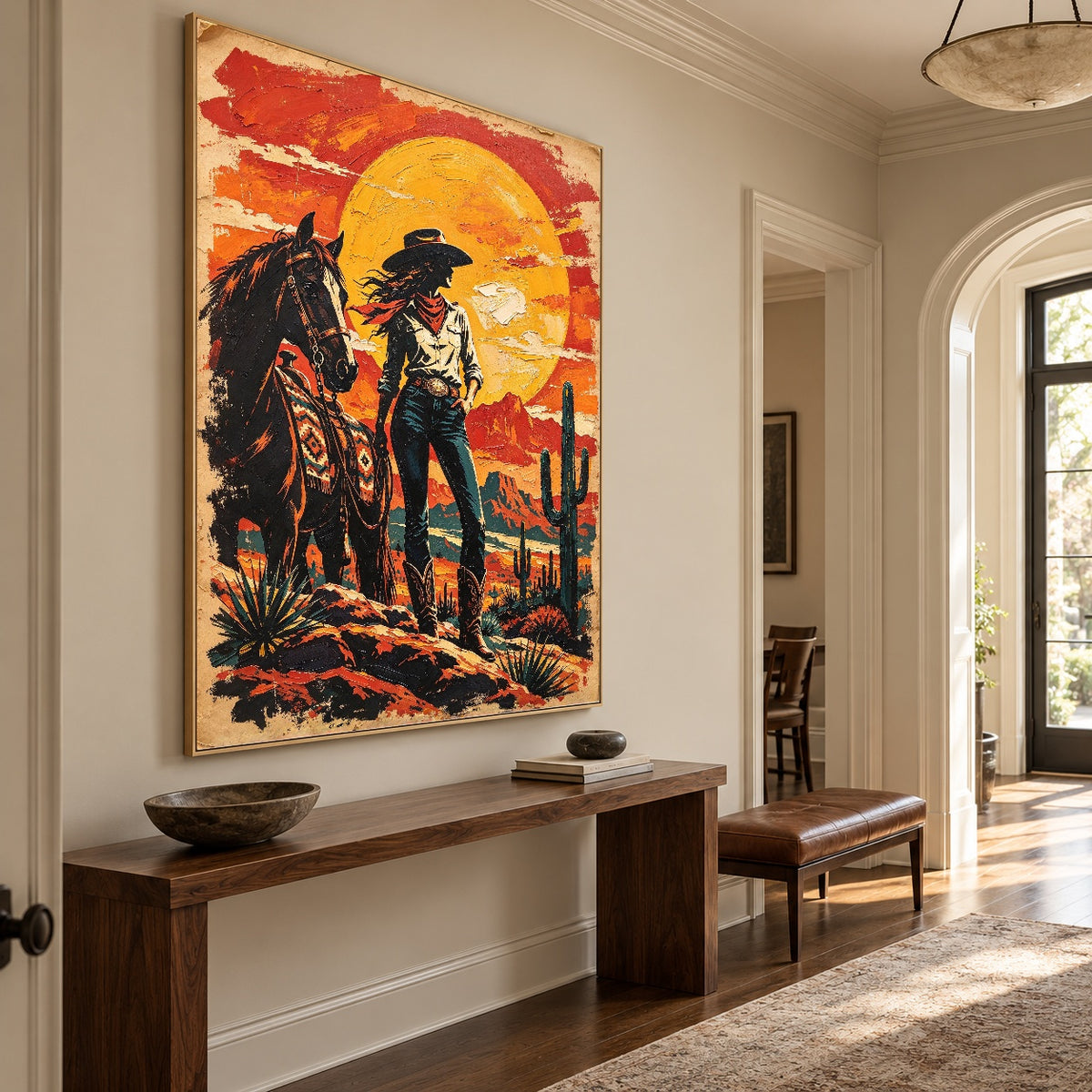 Partners at Sundown — artwork in an interior setting 7