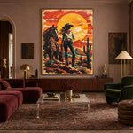 Partners at Sundown — artwork in an interior setting 8