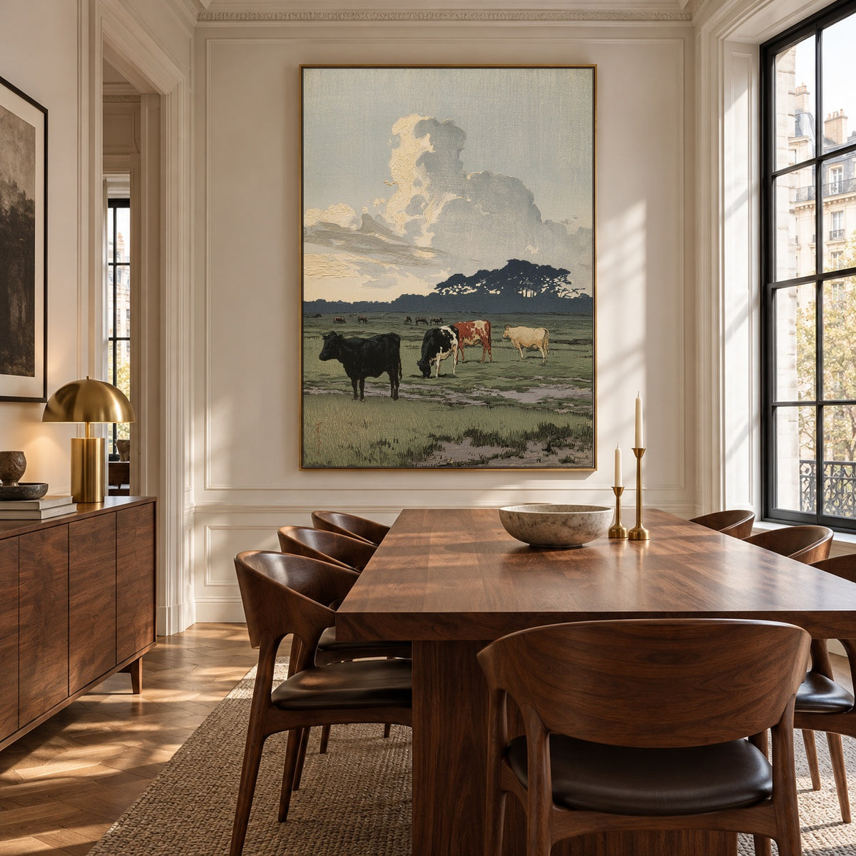 Pasture Beneath Great Clouds — artwork in an interior setting 4