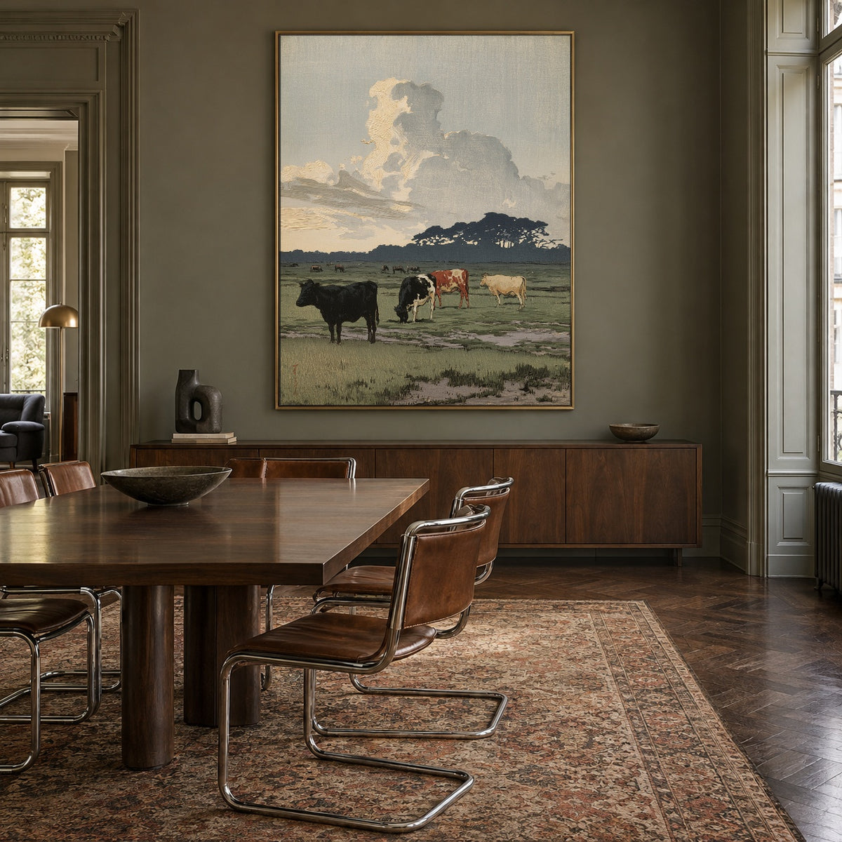 Pasture Beneath Great Clouds — artwork in an interior setting 7