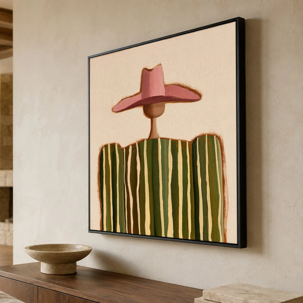 Pink Brim Rhythm — side view of the artwork